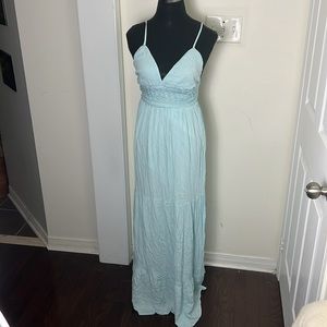 Bohemian  Cami Halter Open Back Maxi Dress Size Medium